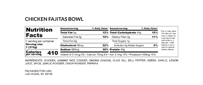 Chicken Fajitas Bowl