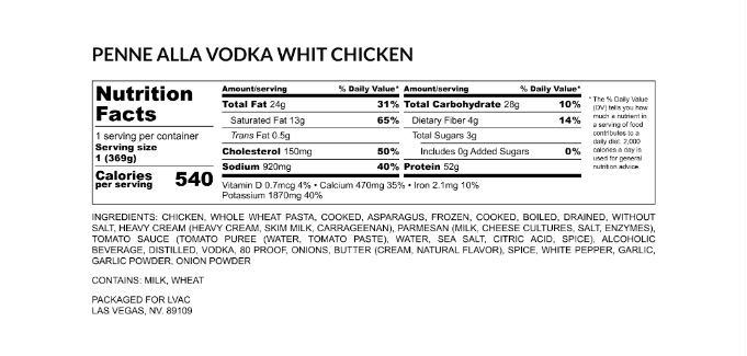 Penne Alla Vodka w/ Chicken