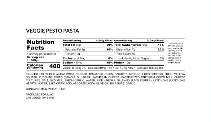 Veggie Pesto Pasta