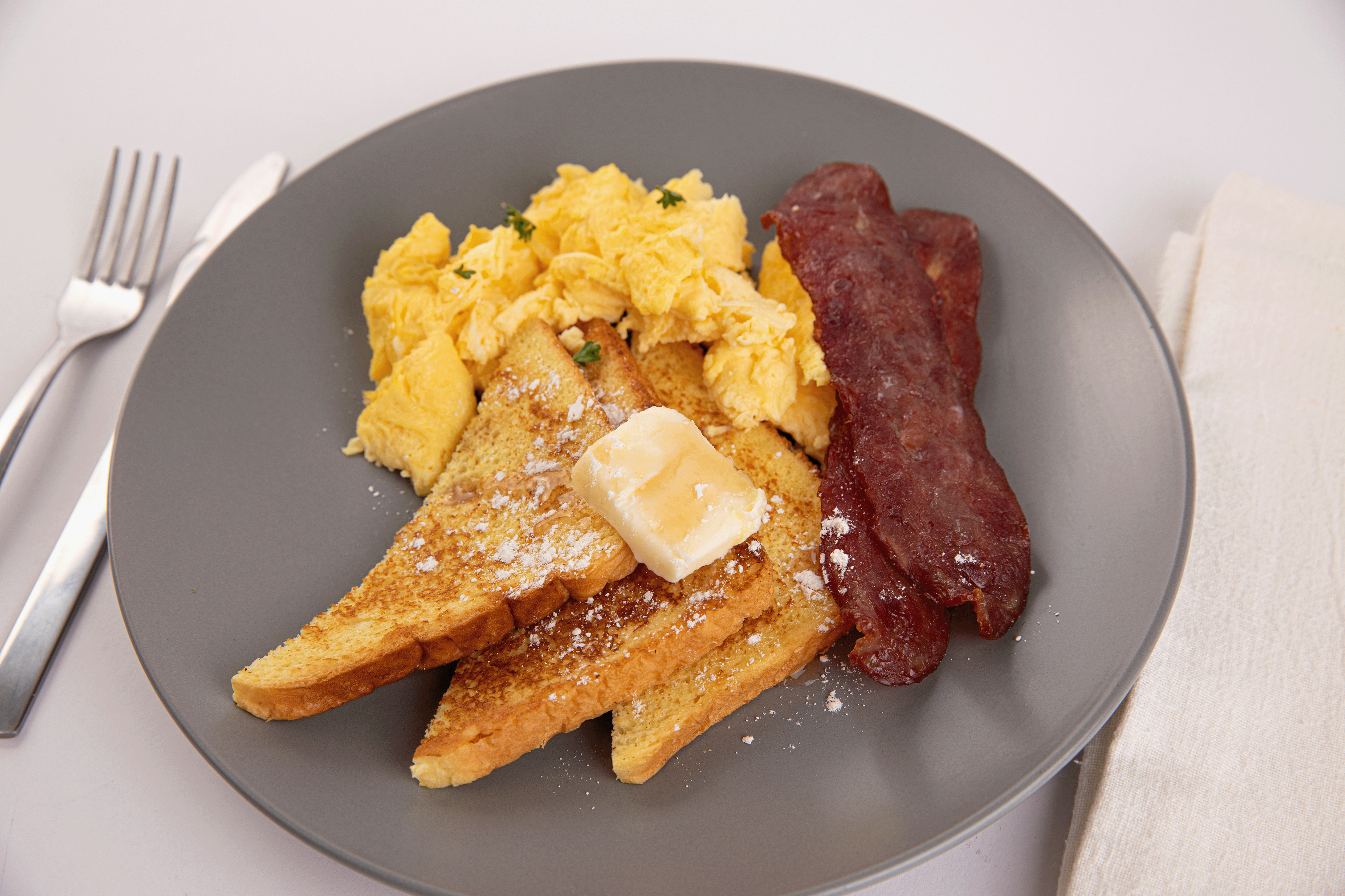 French Toast & Scrambled Eggs